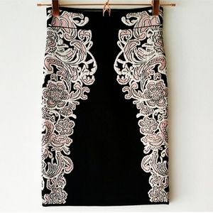 BCBGMaxAzria Natalee jacquard pencil skirt